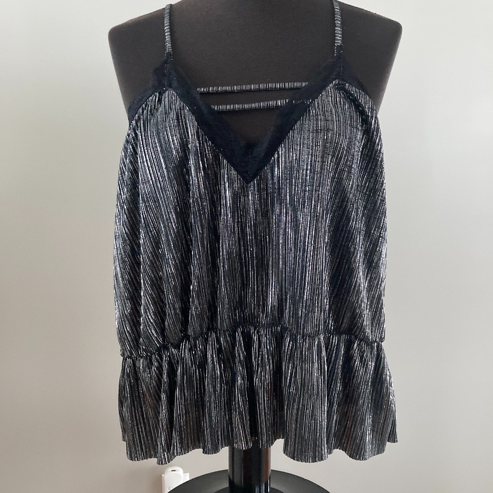 Anthropologie Elodie Silver Tank Top - Medium